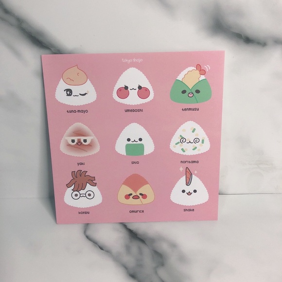 🧧SALE 3/$15 Tokyo Shojo - Cute Mini Onigiri 4"x4" Mini Print - Picture 2 of 5